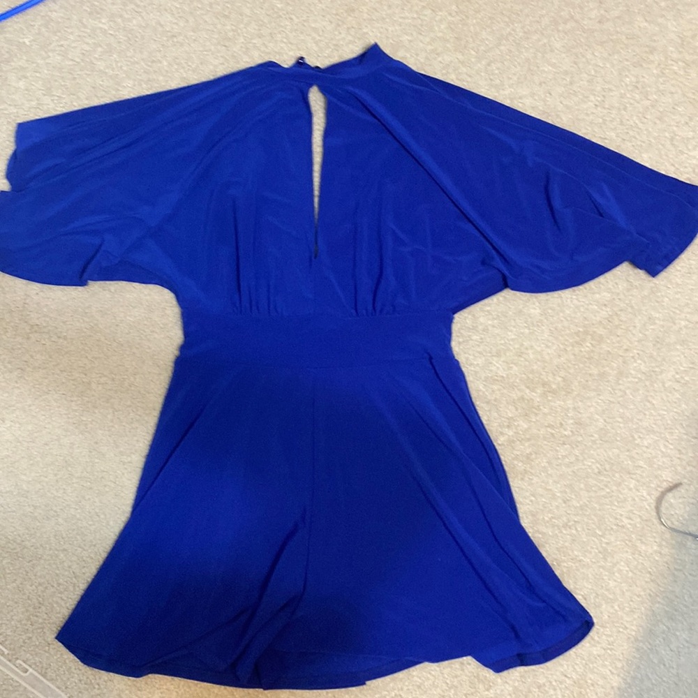 Key hole Royal blue romper